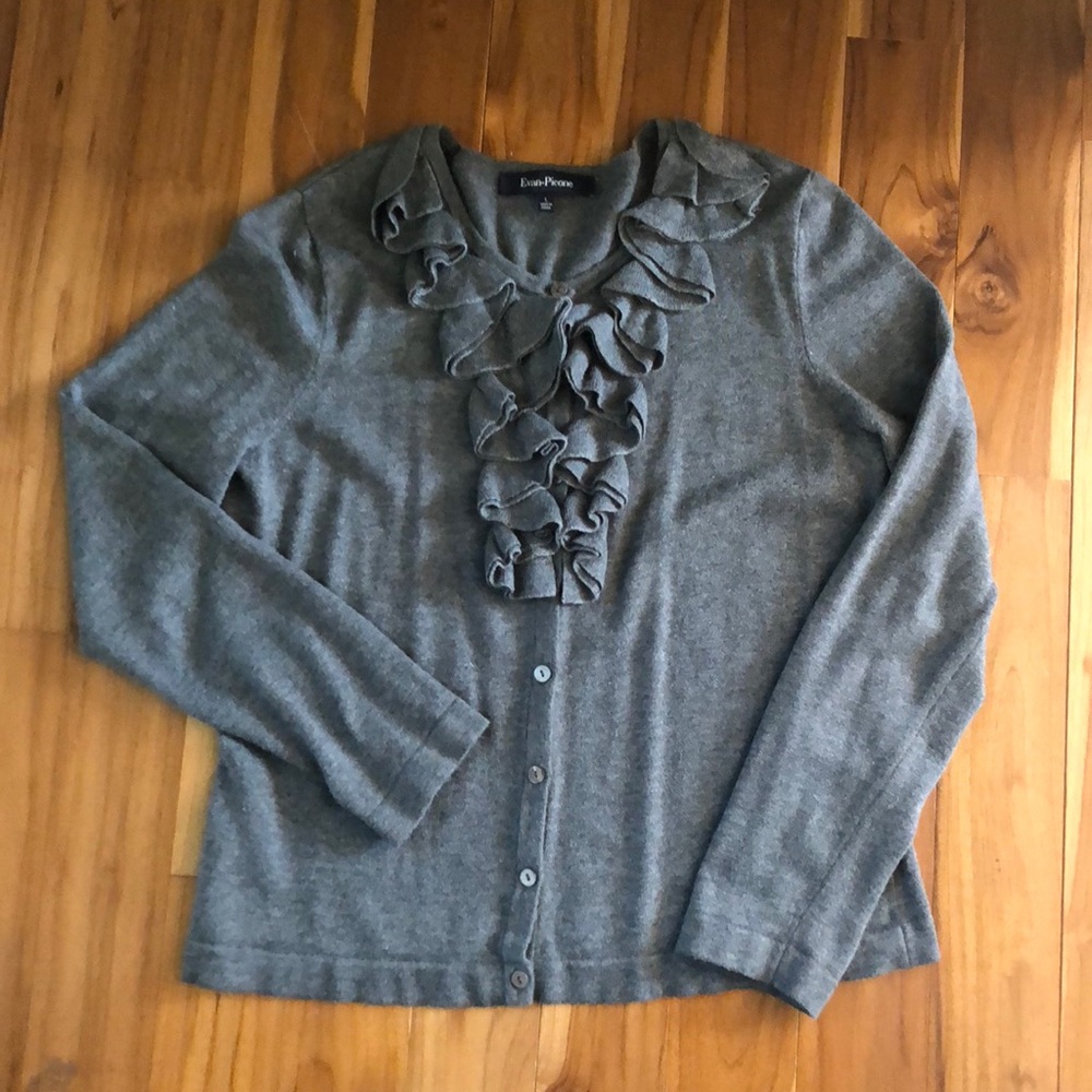 Evan-Picone ruffle cardigan